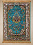 Abstract Rug on Wood Floor Irani Carpets