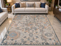 Modern Neutral Living Room with Abstract Rug Carpets