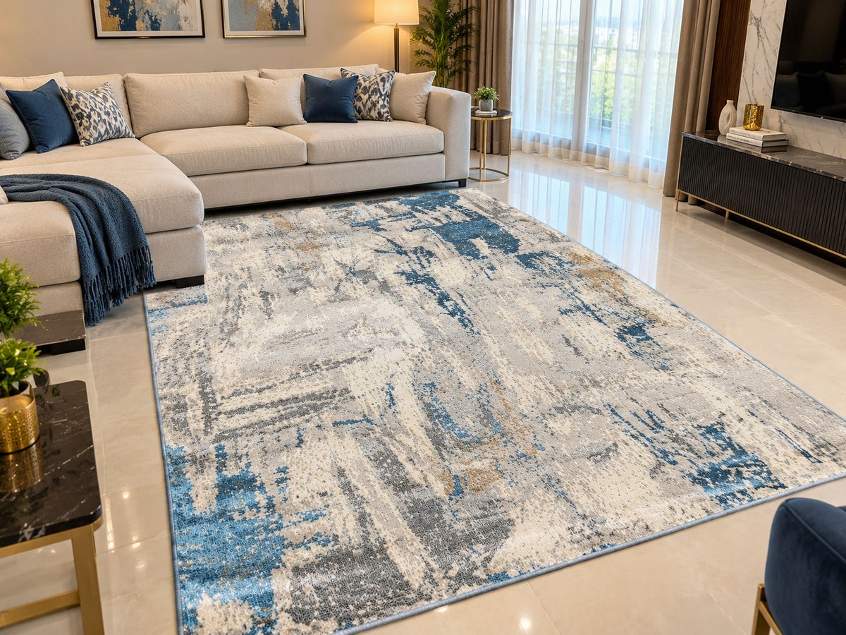 Floral Rug in a Cozy Modern Irani Carpets