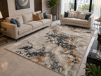 Elegant Floral Rug Living Room Collage White Turkish Carpets