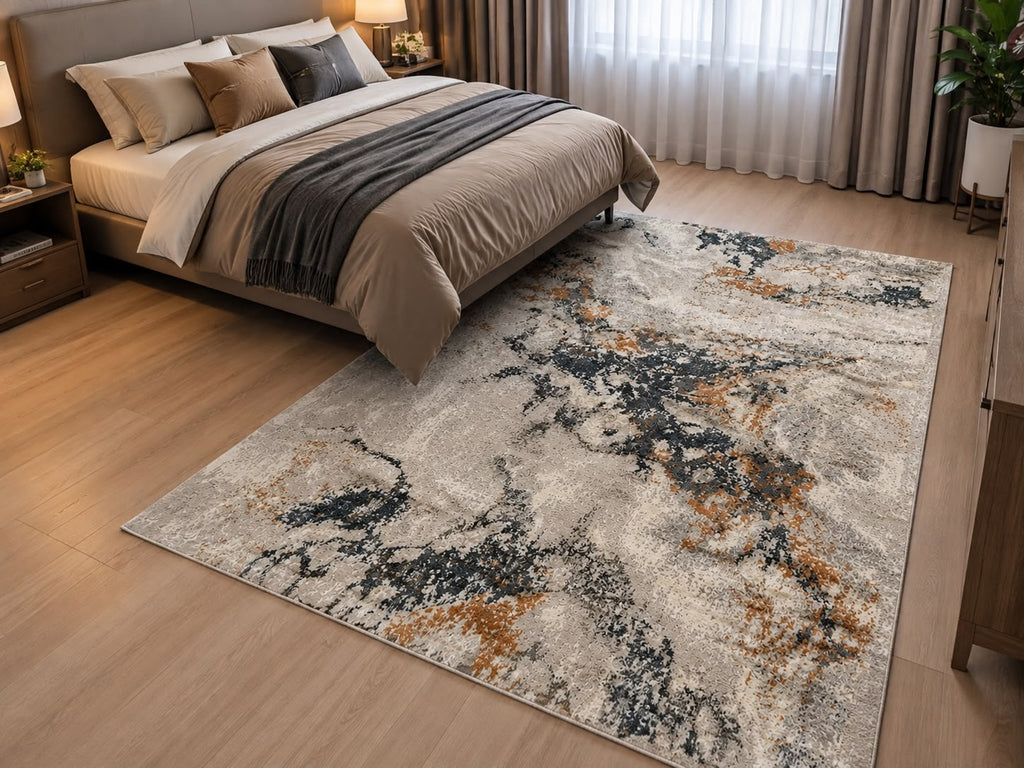 Elegant Floral Rug Living Room Collage White Turkish Carpets
