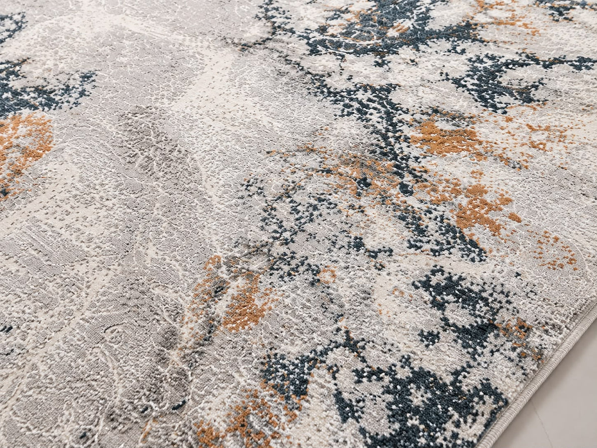 Elegant Floral Rug Living Room Collage White Turkish Carpets