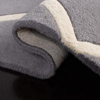 Urban Edge Hand Tufted Wool Carpet – Grey & Ivory-8x10