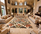 Botanical Leaf & Large floral Pattern Hand Tufted Carpets & Rugs