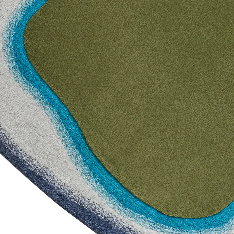 Biomorphic Harmony Designer Wool Rug Hand Tufted Carpet