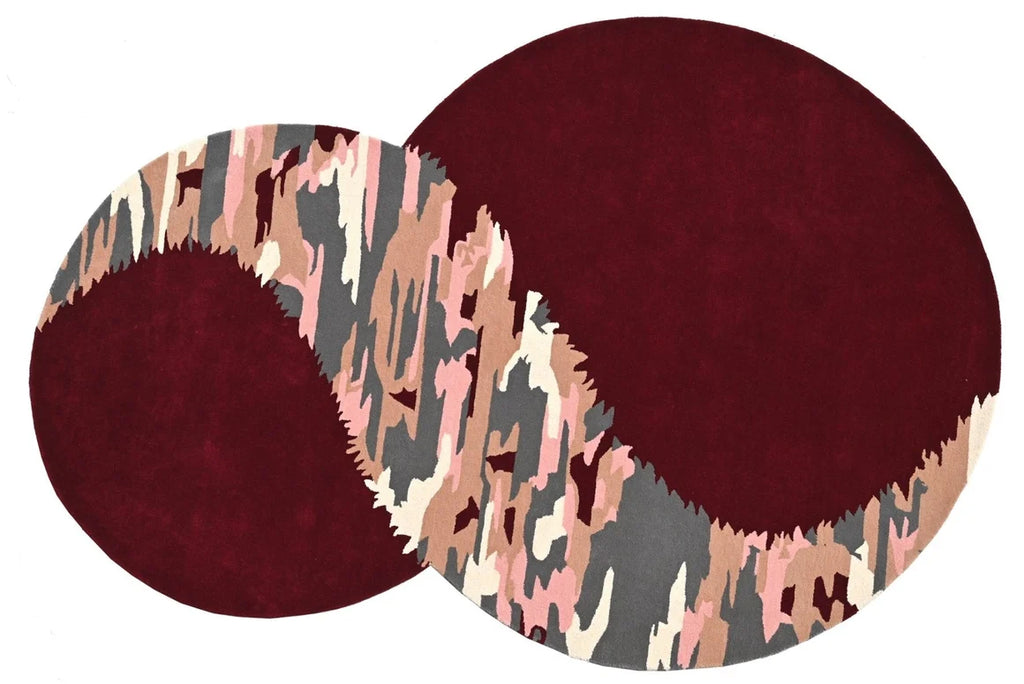 Crimson Irregular Hand Tufted Carpet & Rug