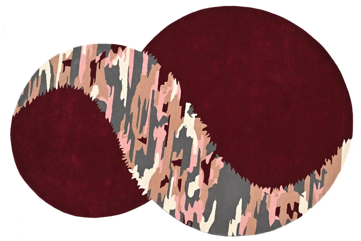 Crimson Irregular Hand Tufted Carpet & Rug