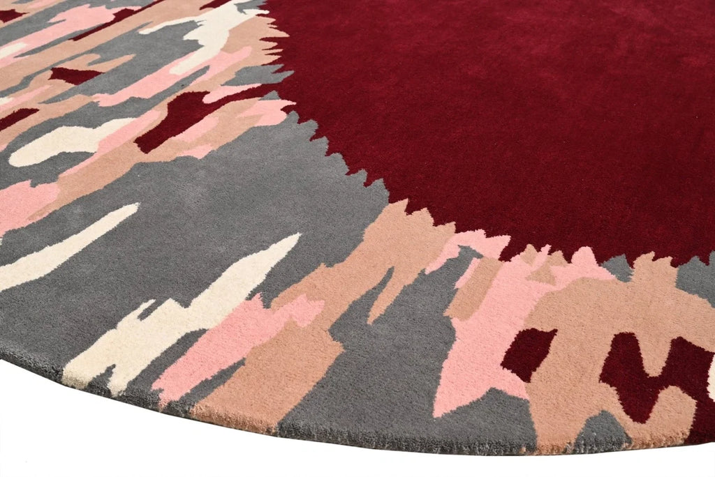Crimson Irregular Hand Tufted Carpet & Rug