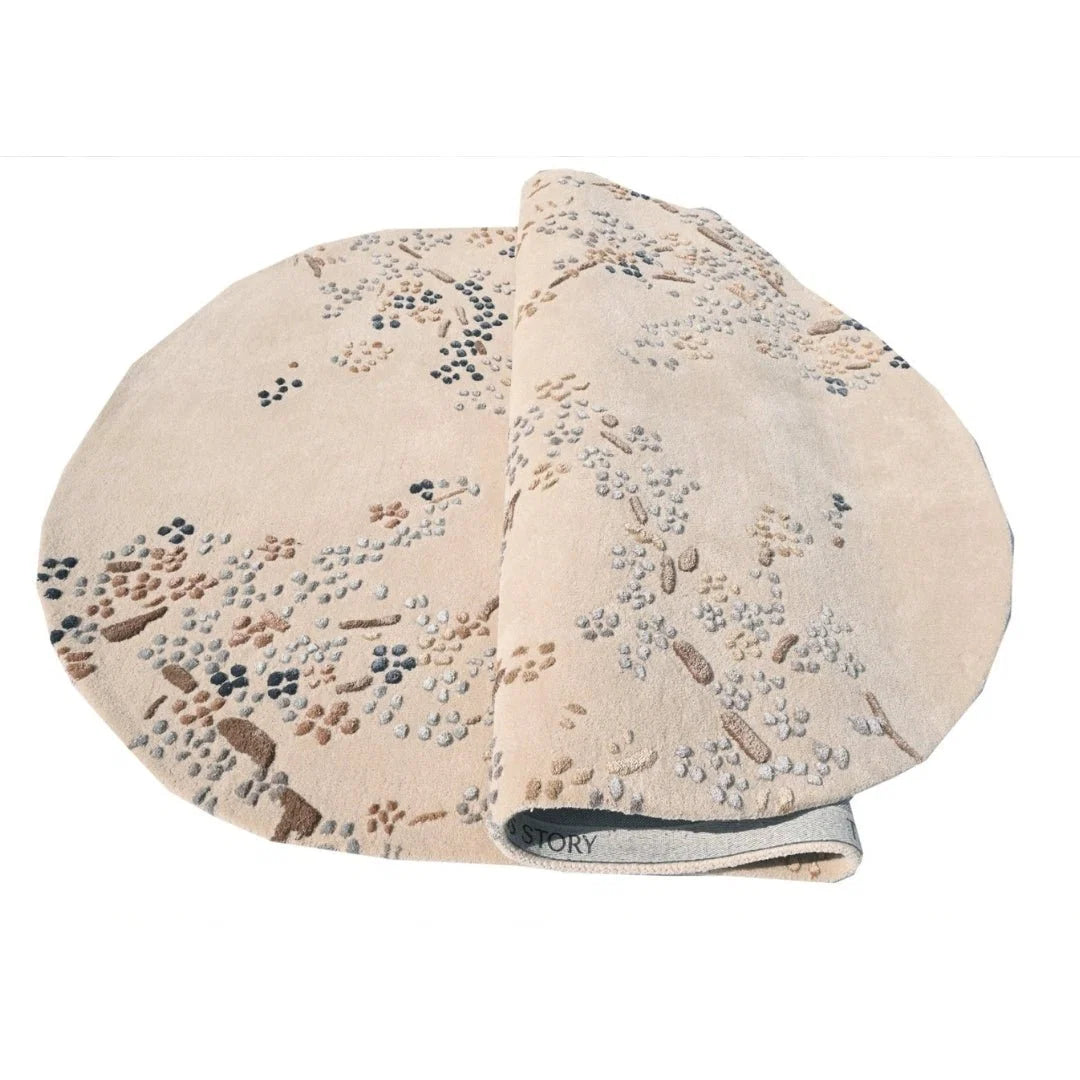 Floral Oval Irregular Hand Tufted Carpet & Rug