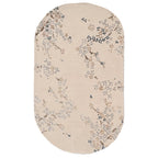Floral Oval Irregular Hand Tufted Carpet & Rug