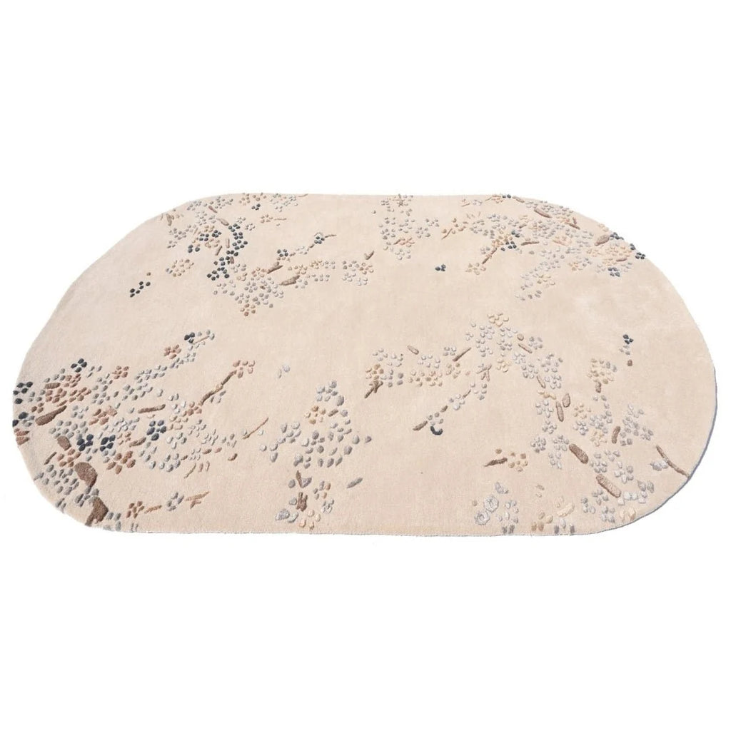 Floral Oval Irregular Hand Tufted Carpet & Rug