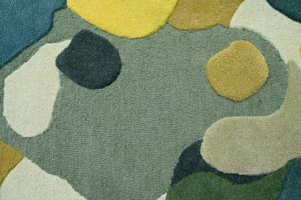 Forest Moss Irregular Hand Tufted Carpet & Rug