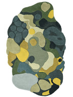 Forest Moss Irregular Hand Tufted Carpet & Rug