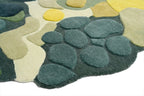 Forest Moss Irregular Hand Tufted Carpet & Rug