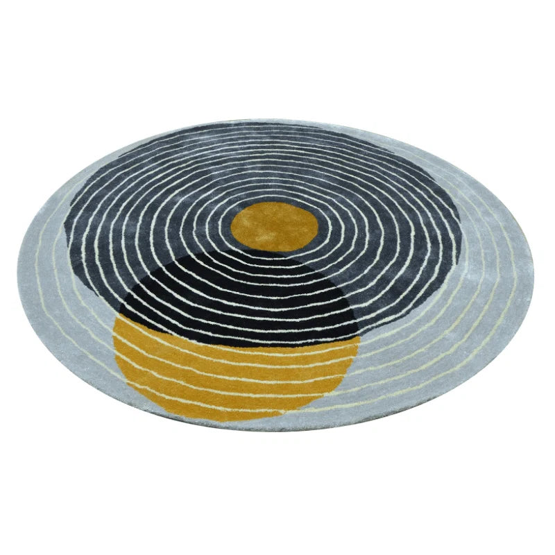 Helios Round Irregular Hand Tufted Carpet & Rug
