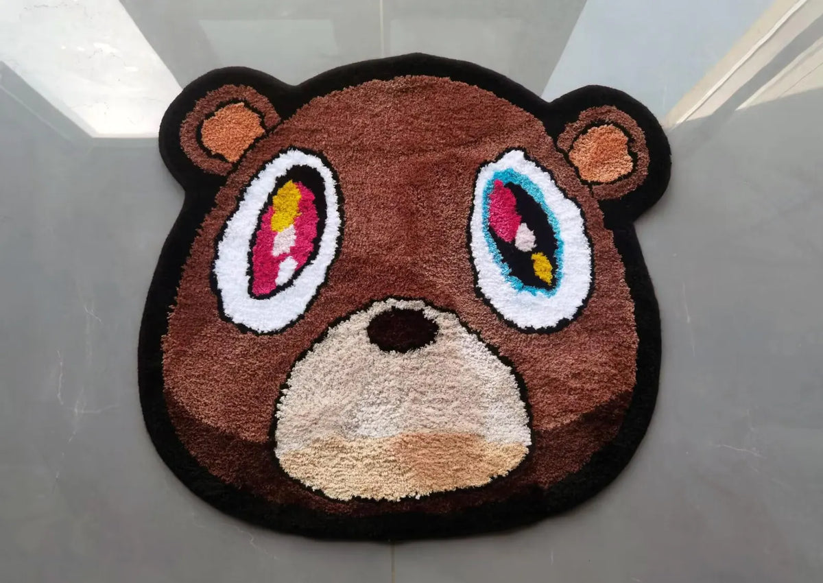 Kanye West Dropout Bear Tufted Rug Custom Anime Game Design Handmade Carpets