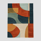 Retro 70s Abstract Area Rug | Groovy Art Rugs & Carpets