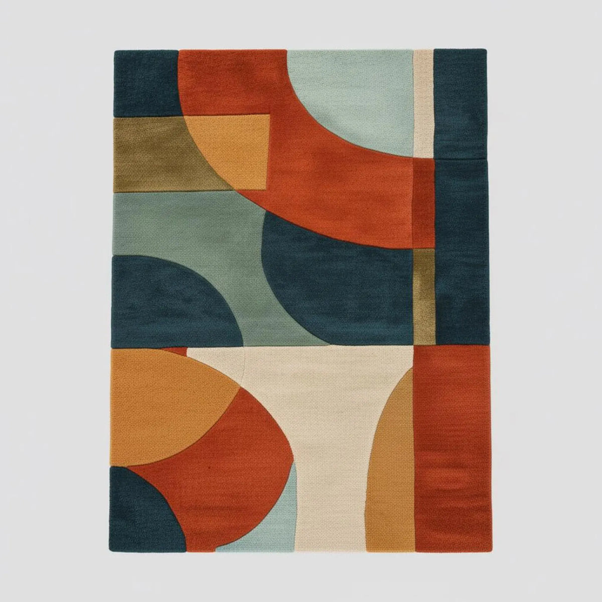 Retro 70s Abstract Area Rug | Groovy Art Rugs & Carpets