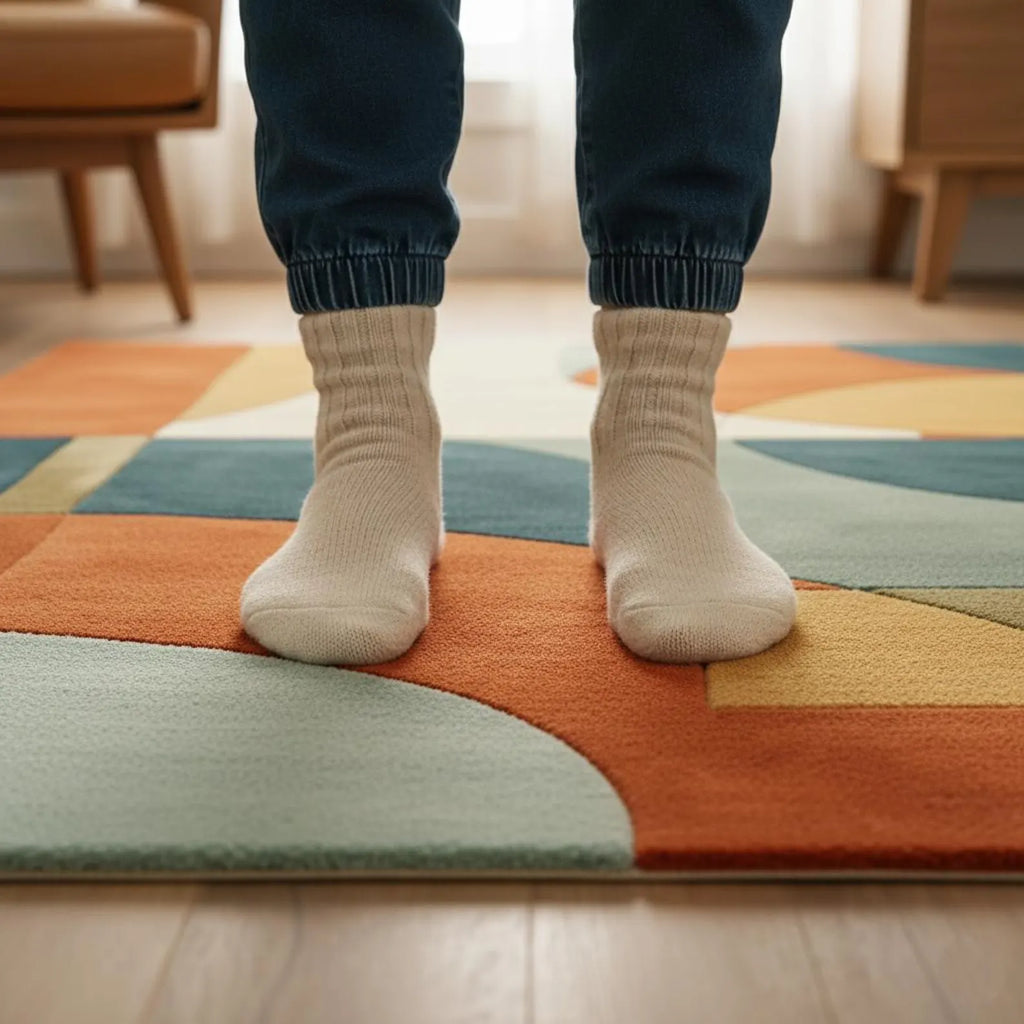 Retro 70s Abstract Area Rug | Groovy Art Rugs & Carpets