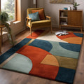 Retro 70s Abstract Area Rug | Groovy Art Rugs & Carpets