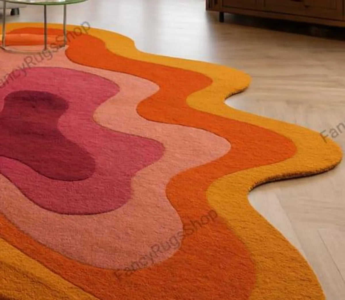 Hand Tufted Retro Wavy layered pattern Carpet & Rugs