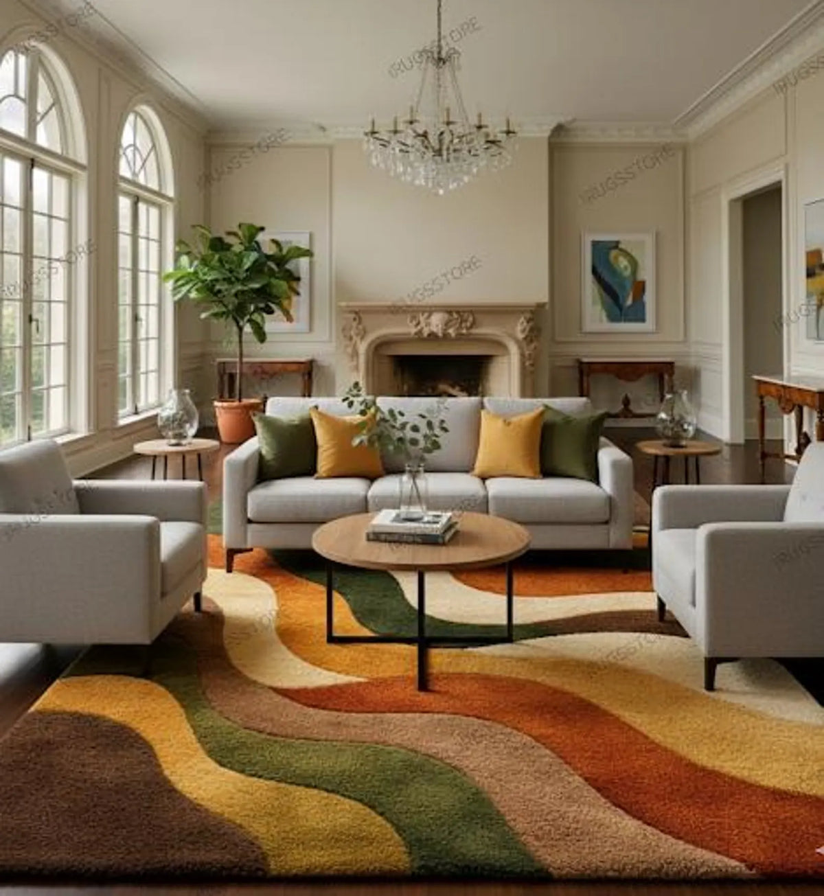Hand-Tufted – Retro Abstract Sculptural Design Teppich Rugs & Carpets
