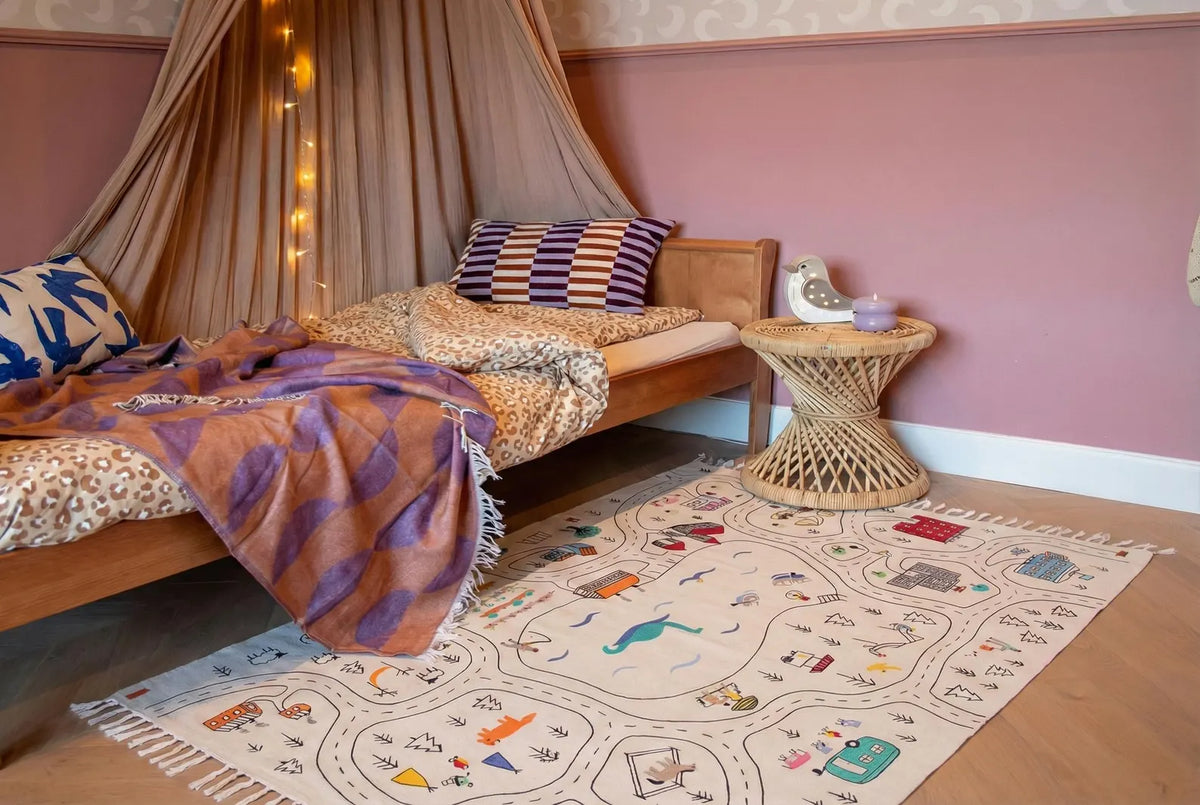 Kids Rug: Road Map Carpet for Playroom
