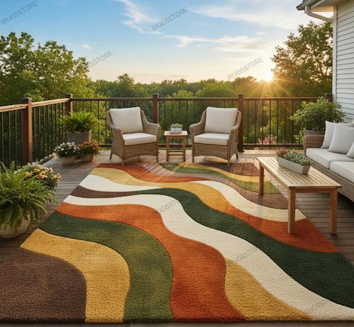 Hand-Tufted – Retro Abstract Sculptural Design Teppich Rugs & Carpets