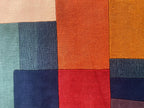 Mid Century Modern Geometric Rug, Hand Tufted Colorful Block Area Carpet