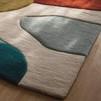 Hand-Tufted Wool Rug: Modern Multicolor Stone Abstract Living room Contemporary Italian Carpet