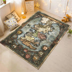 Westeros Map Rug, GOT themed map rug, Fantasy World Map Area Rug, Medieval Kingdom Map Carpet