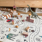 Kids Rug: Road Map Carpet for Playroom