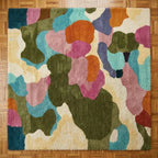 Hand Tufted Floral Rug | Modern Abstract Carpet for Living Room