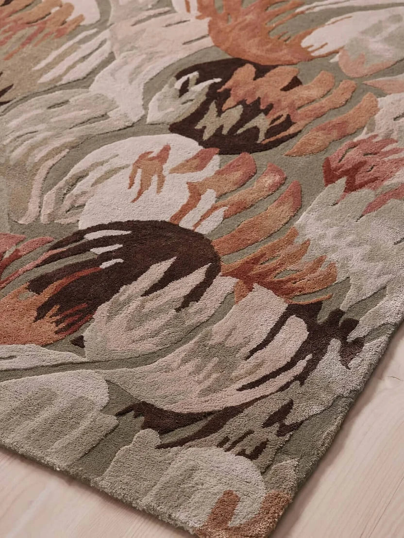 Blush Bloom Abstract Hand Tufted Carpet