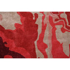 Melange Red Round Irregular Hand Tufted Carpet & Rug