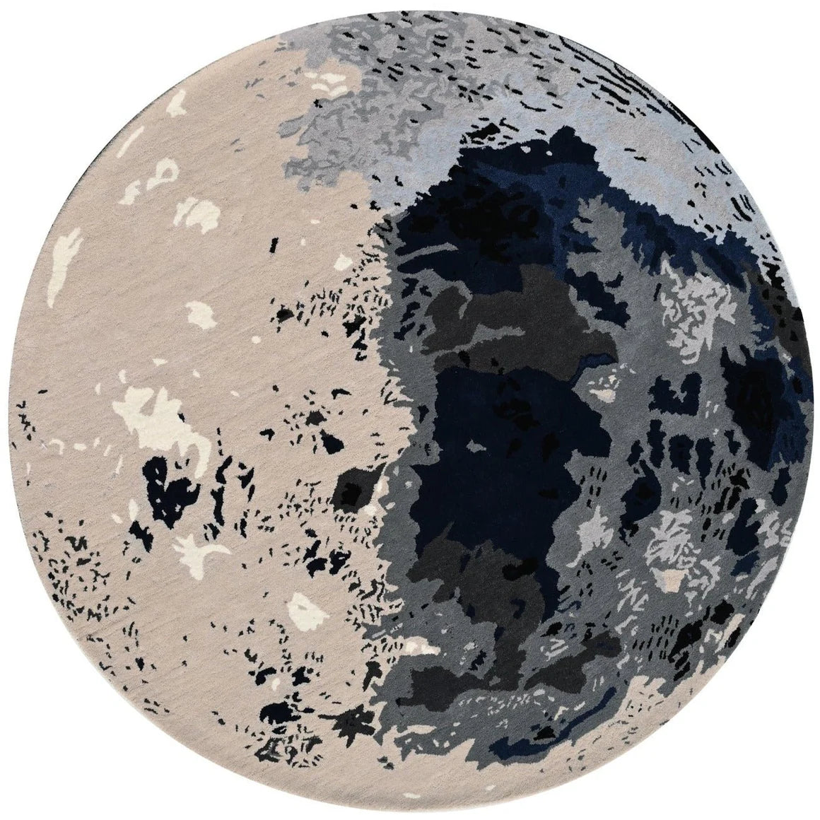 Moon Round Irregular Hand Tufted Carpet & Rug