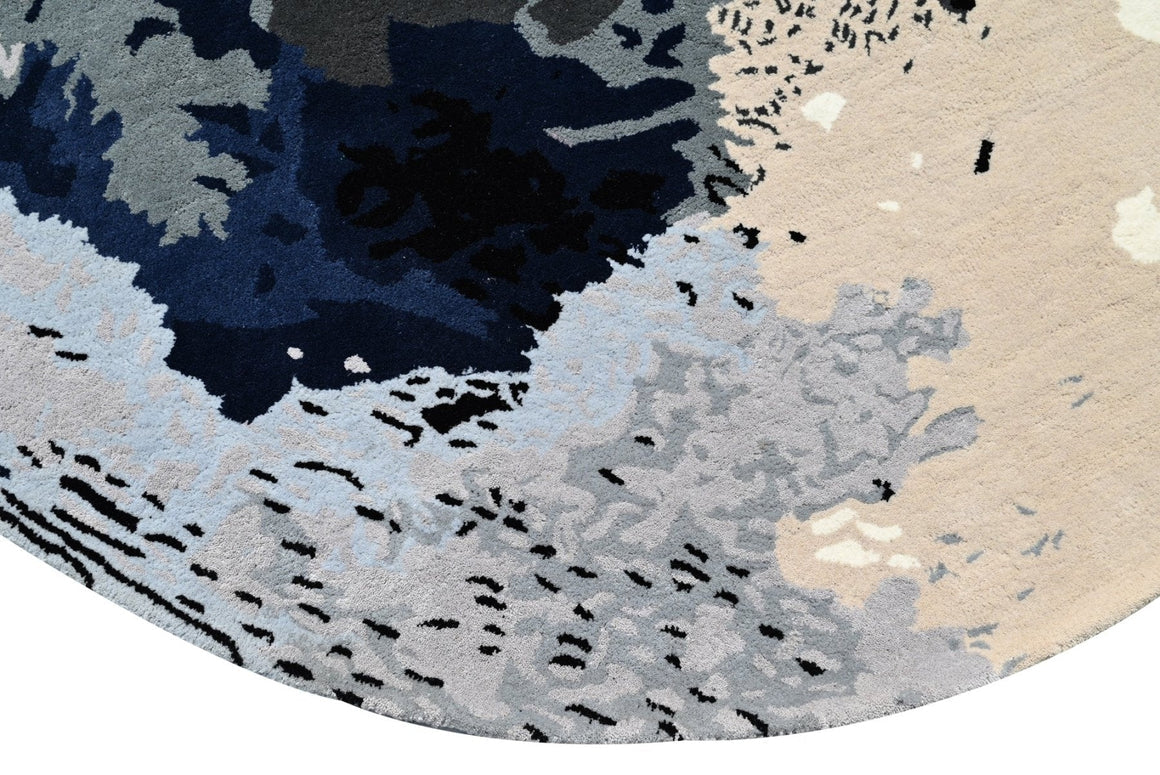 Moon Round Irregular Hand Tufted Carpet & Rug