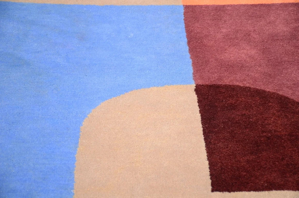 Oval Crush Wool Irregular Hand Tufted Carpet & Rug