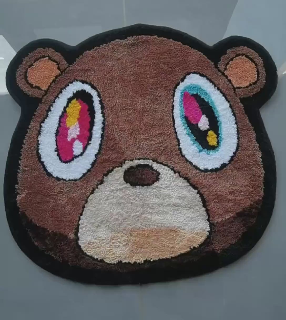 Kanye West Dropout Bear Tufted Rug Custom Anime Game Design Handmade Carpets