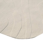 Terrain Round Off White Irregular Hand Tufted Carpet & Rug