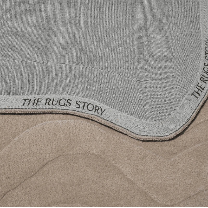 Terrain Round Beige Irregular Hand Tufted Carpet & Rug