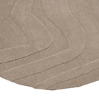 Terrain Round Beige Irregular Hand Tufted Carpet & Rug