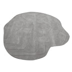 Terrain Round Light Grey Irregular Hand Tufted Carpet & Rug