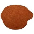 Terrain Round Rust Irregular Hand Tufted Carpet & Rug