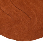 Terrain Round Rust Irregular Hand Tufted Carpet & Rug