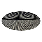 Zarina Round Black White Irregular Hand Tufted Carpet & Rug